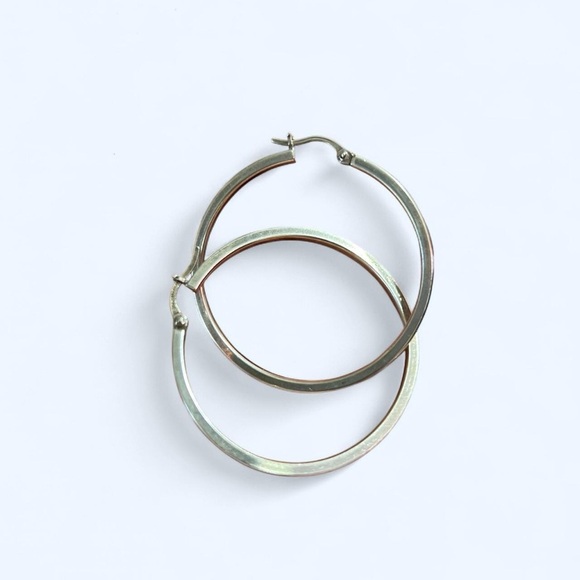 Sterling Silver Hoop Earrings - Picture 1 of 6